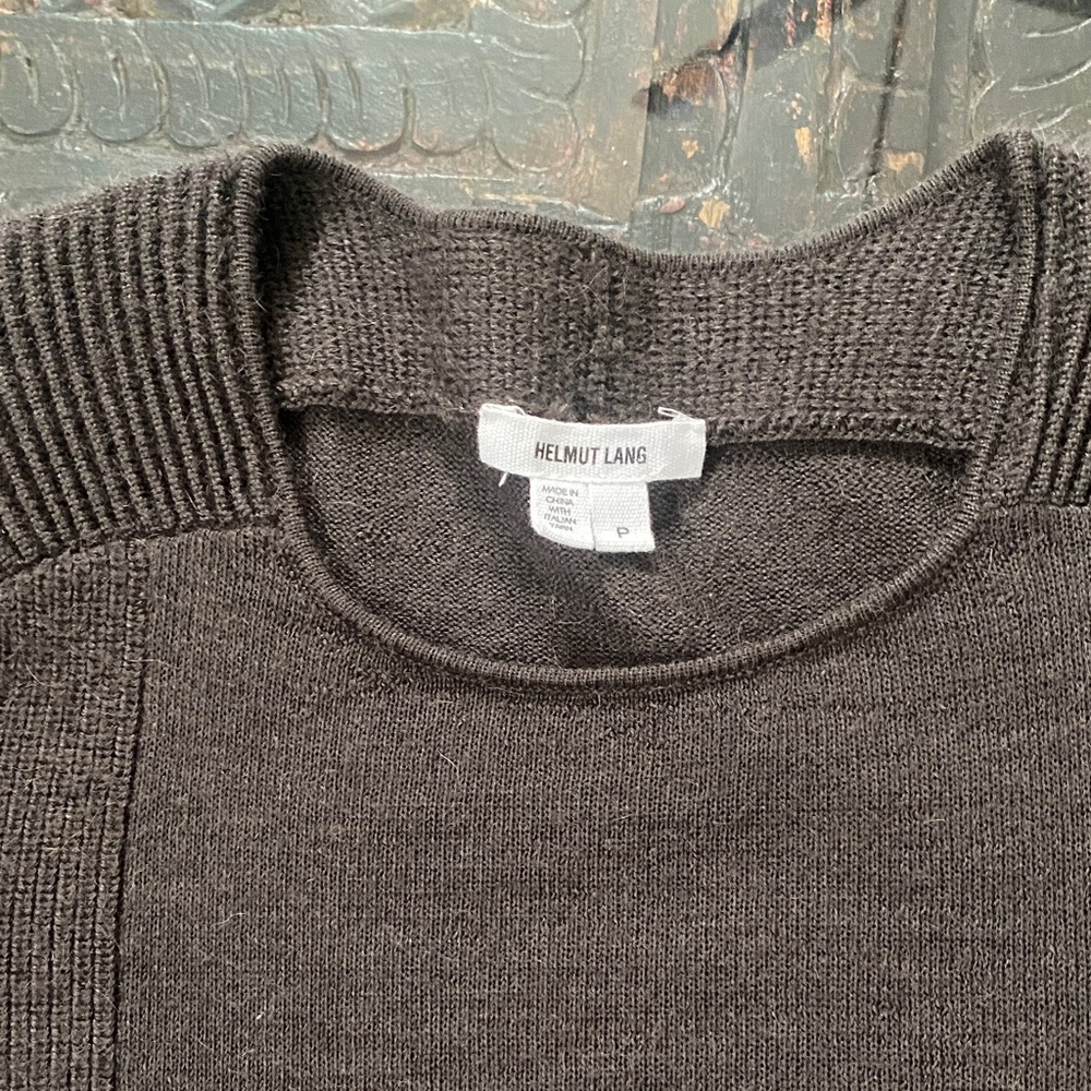 Helmut Lang Women's Dark Gray Crewneck Sweater